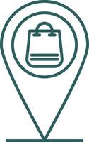 Pin Line Gradient Icon vector