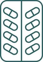 Pill Line Gradient Icon vector