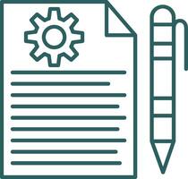 Business Line Gradient Icon vector