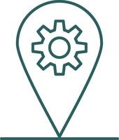Localization Line Gradient Icon vector