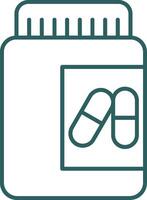 Pill Line Gradient Icon vector