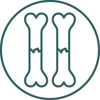 Bone Line Gradient Icon vector