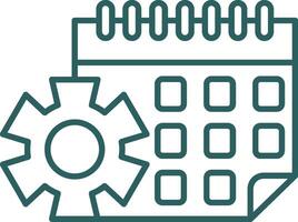 Calendar Line Gradient Icon vector