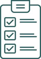 Checklist Line Gradient Icon vector