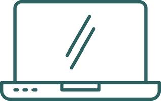 Laptop Line Gradient Icon vector