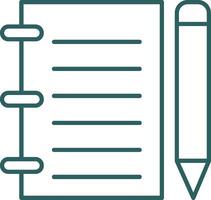 Notebook Line Gradient Icon vector
