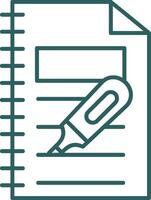Highlighter Line Gradient Icon vector