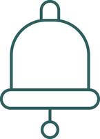 School Bell Line Gradient Icon vector