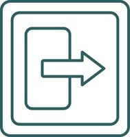 Log Out Line Gradient Icon vector