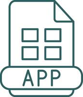 App Line Gradient Icon vector