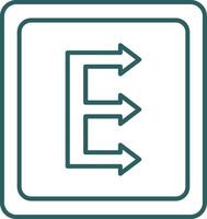 Three Arrows Line Gradient Icon vector