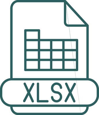 Xlsx Line Gradient Icon