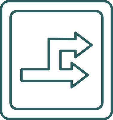 Bidirectional Line Gradient Icon