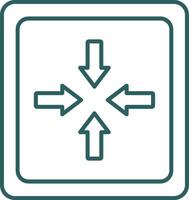 Exit Full Screen Line Gradient Icon vector