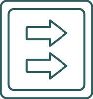 Fast Forward Line Gradient Icon vector