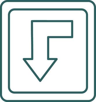 Back Line Gradient Icon vector