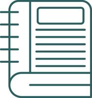 Notebook Line Gradient Icon vector