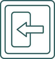 Log In Line Gradient Icon vector