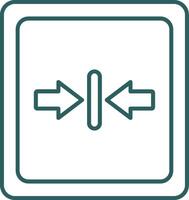 Minimize Line Gradient Icon vector