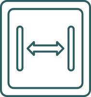Size Line Gradient Icon vector