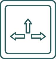 Resize Line Gradient Icon vector