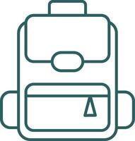 Backpack Line Gradient Icon vector