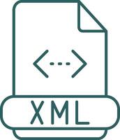 Xml Line Gradient Icon vector