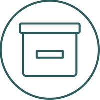 Box Line Gradient Icon vector