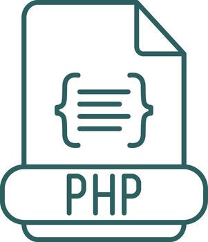 Php Line Gradient Icon vector