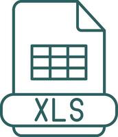 xls línea degradado icono vector