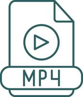 Mp4 Line Gradient Icon vector