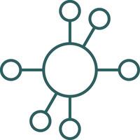 Diagram Line Gradient Icon vector