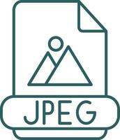 Jpeg Line Gradient Icon vector