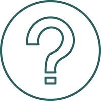 Question Line Gradient Icon vector