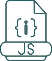 js formato línea degradado icono vector