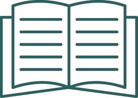 Book Line Gradient Icon vector