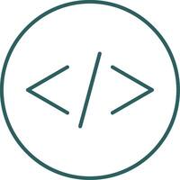 Coding Line Gradient Icon vector