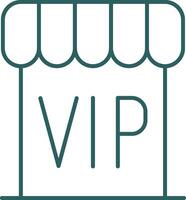 Vip Line Gradient Icon vector