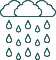 Heavy Rain Line Gradient Icon vector