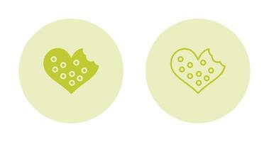 Heart shaped cookies Vector Icon