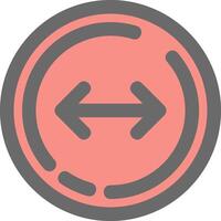 Left and right arrow Line Filled Light Icon vector