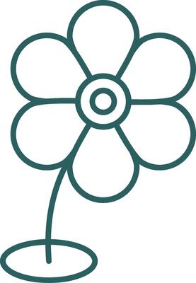 Flower Line Gradient Icon