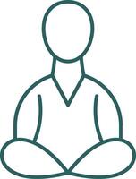 Meditation Line Gradient Icon vector