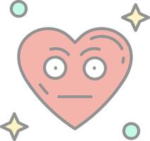 Embarrassed Line Filled Light Icon vector