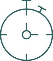 Chronometer Line Gradient Icon vector