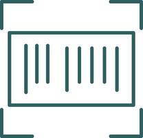 Barcode Line Gradient Icon vector