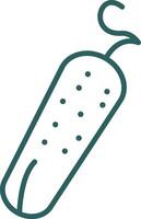 Pickle Line Gradient Icon vector