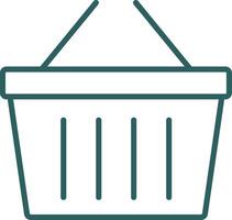 Basket Line Gradient Icon vector