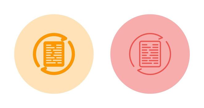 documento sincronización vector icono