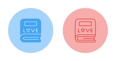 Love story book Vector Icon